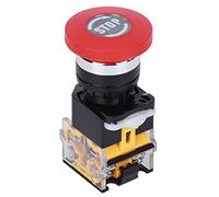 Keenso Interrupteur Marche-arrêt à Bouton-poussoir D'urgence 3 Pièces, Accessoire Industriel Durable, Installation Facile pour L'équipement, Plastique Technique, Diamètre 22 Mm