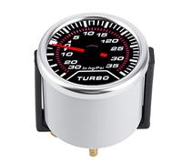 Keenso Jauge Turbo Boost 52mm, Pression Sous Vide 35PSI | Cadran LED Universel 2 Pouces avec Lentille de Teinte Fumée pour Camion de Voiture, Manomètre Turbo Pointeur 12V, Plastique