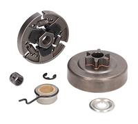 Keenso Kit D'embrayage pour Tronçonneuses, Pas 3/8 LP | Matériau en acier allié, comprend roulement, rondelle, compatible avec MS170, MS180, installation facile