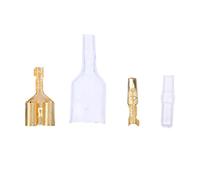 Keenso Lot de 20 cosses à sertir en laiton étamé - Outil de connexion de fil électrique haute fréquence pour connecter des câbles - Kit de douilles ignifuges pour électricien