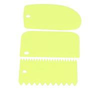 Keenso Lot de grattoirs à gâteau, lisseur à crème en plastique de qualité alimentaire, coupe-pâte pour outils de cuisson, lisseur de gâteau facile à tenir pour tartes à pizza, vert