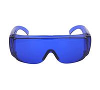 Keenso Lunettes de Recherche de Balle de Golf Lunettes de Protection de Golf à Lentille Bleue Haute Définition avec étui et Tissu Bloquent la Lumière Indésirable Aide à Repérer les Balles Blanches sur