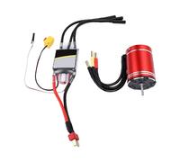 Keenso Moteur sans Balais RC ESC Combo 3650 6600 KV avec ESC étanche 75 A, Dissipateur Thermique en Aluminium CNC, 2 à 3S pour 1 10 1 8 RC Car Boat Racing et Utilisation Hors Route