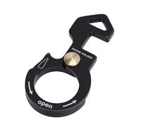 Keenso Multi-Outil Porte-Clés Clip, 7-en-1 Support Téléphone & Décapsuleur | Barrière à ressort Ridge, cintre en sangle et corde, poussoir à bouton sans contact, tendeur de ligne de tente, transport