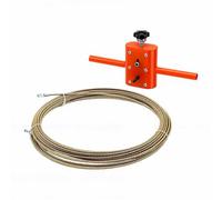 Keenso Outil D'extraction de Câble électrique, Enfileur de Fil Automatique pour la Rénovation de la Maison avec Fil D'acier de 15m et Adaptateur de Perceuse