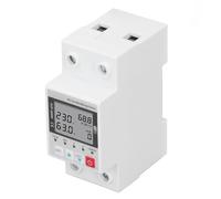 Keenso Protecteur de Surtension et sous-Tension 63A Affichage Numérique | PC ignifuge, APP à distance, protection contre les fuites de surintensité, 230 V 50 Hz 60 Hz, temps de retard réglable