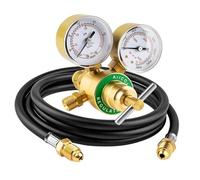 Keenso Régulateur de Gaz Argon de Soudage, Double Jauge avec Tuyau de 6,6 Pieds pour Applications de Soudage Professionnelles
