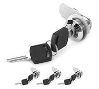 Keenso Serrure Batteuse, Serrure Tubulaire de Remplacement en Fer chromé Diamètre 15 Mm avec Clés for Boîte à Outils Armoire Coffret électrique