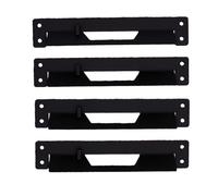 Keenso Supports de Montage de Boîte à Outils en Métal, Lot de 4 Pièces | Construction en Acier Robuste, Compatible avec les Boîtes à Outils Stacktech Demi Largeur, Finition Noire Résistante à la
