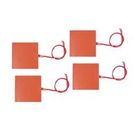 Keenso Tapis Chauffant en Silicone Coussinets Chauffants Rapides pour Pipelines et Réservoirs de Stockage 40W Flexible 100x100mm Lot de 4