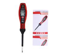 Keenso Testeur de Tension Numérique avec Embout de Tournevis et Rétroéclairage LCD pour électriciens Usage Domestique et Industriel 1 unité (Tournevis plat rouge)