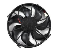Keenso Ventilateur à Condensateur 24 V AC, 3 200 Tr/min, Type Traction, 7 Pales, Conception Fine pour la Dissipation de la Chaleur, avec Moteur Réversible pour Bus et Camions