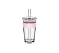 KeepCup Longplay - Gobelet à café glacé en verre à double paroi avec couvercle et paille - 454 ml - Pashmak