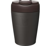 KeepCup Tasse de voyage Commuter - Tasse à café isotherme réutilisable en acier inoxydable avec couvercle à rabat anti-déversement, 340 ml, chocolat foncé