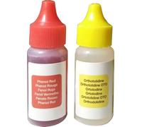 Keeper Kit d'analyse pH et chlore pour piscine et spa, réactifs liquides OTO et Phenol Red (recharge Keeper 5 gouttes)