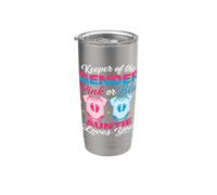 Keeper of the Gender Auntie Loves You Gender Reveal Gobelet isotherme en acier inoxydable double paroi