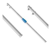 Keeper Perche Télescopique Extensible pour Piscine 2,40-4,80 m, Manche en Aluminium Léger avec Double Système Clip et Papillon, Compatible Brosses, Aspirateurs et Épuisettes