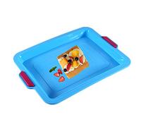 KeepingcooX Boîte à brownies en silicone, 34 x 24 x 3 cm | Grand plat de cuisson/plaque à gâteau rectangulaire pour la cuisson, antiadhésif, Couleur aléatoire