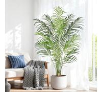 Keeplush Plante Artificielle Areca Palmier Artificiel 170cm Fausse Plante Interieur et Exterieur en Pot Plastique Arbre Artificiel Salon Balcon Chambre Verte Décoration (1 Pack)