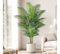 Keeplush Plante Artificielle Areca Palmier Artificiel 180cm Fausse Plante Interieur et Exterieur en Pot Plastique Arbre Artificiel Salon Balcon Chambre Verte Décoration (1 Pack)