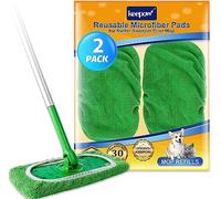 KEEPOW 2 Chiffons pour Swiffer Lingettes Humides - Sec & Humide, Lavables | Recharges en Microfibre pour Swiffer Balai, Ultra Absorbants, pour Swiffer Wet, Sec & Humide, Lavables, avec Sac de Lavage