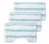 KEEPOW 3 Housses pour Leifheit Bath Cleaner Micro Duo Telescope | Microfibre, Réutilisable, Poils Spéciaux, Absorbant, Lavable, Facile Montage, 3 Pièces