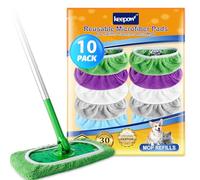 KEEPOW Lingettes Microfibres Compatibles avec Swiffer Balai | Recharge pour Swiffer Wet, Sec & Humide, pour Swiffer Lingettes Humides, Plusieurs Couleurs pour Nettoyage Ciblé
