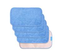 KEEPOW Lot de 5 Chiffons Réutilisable en Microfibre de Nettoyage Compatibles avec Mr.SIGA Balai à Plat Professionnel, Utilisation Double Face, Nettoyage Humide et Sec