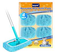 KEEPOW Tampons réutilisables pour lingettes de recharge Flash Speed Mop - Recharges en microfibre humide et sèche pour kit de démarrage Flash Speed Mop - Lavable en machine jusqu'à 100 pièces (lot de
