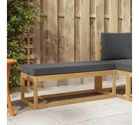 Keeushr Canapé d'angle modulaire en bois d'acacia massif pour balcon et terrasse, design blanc avec lignes épurées, disposition d'assise flexible pour fête dans le jardin ou les heures de lecture