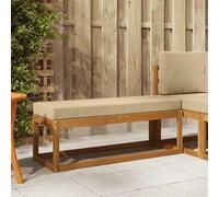 Keeushr Canapé d'angle modulaire en bois d'acacia massif pour balcon et terrasse, design moderne avec lignes épurées, disposition d'assise flexible pour fête dans le jardin ou les heures de lecture