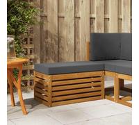 Keeushr Canapé d'angle modulaire en bois d'acacia massif pour balcon et terrasse, design moderne avec lignes épurées, disposition d'assise flexible pour fête dans le jardin ou les heures de lecture