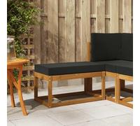 Keeushr Canapé d'angle modulaire en bois d'acacia massif pour balcon et terrasse, design moderne avec lignes épurées, disposition d'assise flexible pour fête dans le jardin ou les heures de lecture