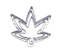 Keewah Lot de 3 emporte-pièces en forme de feuille de marijuana en acier inoxydable