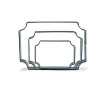 Keewah Lot de 3 emporte-pièces rectangulaires en acier inoxydable 32,7 cm, 25,4 cm, 7,6 cm