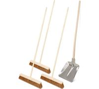 Kehr-Set comprenant : 1 pelle en aluminium, taille 9, et 3 balais en fibres de coco, largeur 600 mm