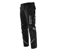 KEILOR Pantalon de Travail Flexible pour Homme avec Poches pour genouillères, Durable et Confortable, idéal pour Les travaux Lourds, Pantalon de Travail pour Homme (Noir/Gris, 46)