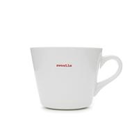 Keith Brymer Jones - Gamme Word - Tasse Standard en céramique Blanche - Sweetie - 350 ML - Boîte Cadeau