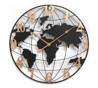 Keivmlvt 58 cm Horloge murale silencieuse sans tic-tac en métal décoration élégante et chic pour salon, chambre, cuisine et bureau grande lecture facile durable et décorative parfaite pour l'art mural