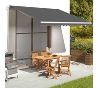 Keketa Toile de rechange pour store - En tissu de rechange - Avec cantonnière sans cadre - Anthracite - 4 x 3,5 m