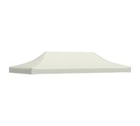 Keketa Toit de Rechange pour Tonnelle et Tente de Jardin, Chapiteau, Bâche Résistante aux UV et à l'Eau, 3 x 6 m, Crème