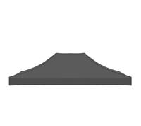 Keketa Toit de rechange pour tonnelle, tente de réception - Toit de rechange pour tonnelle, tente de jardin, chapiteau, bâche de tonnelle, résistant aux UV et à l'eau, 4 x 3 m, anthracite 270 g/m²