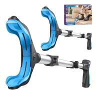 Kekoy robuste pince de ramassage longue pliable pour adultes, 101 cm, 2 pqt | pince telescopique avec aimant, pince pour ramasser sans se baisser, mâchoire rotative antidérapante à 360°, bleu ciel