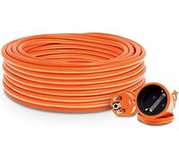 KEL Câble de Rallonge Extérieur 50 m pour Tondeuse à Gazon - IP44 avec Fiche à Contact de Protection - 230 V, 16A, Schuko, 3x1,5 mm² - Pour L'utilisation en Extérieur