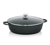 Kela Plat à four rond Kerros KL-11555 Fonte d'aluminium 36 cm Noir