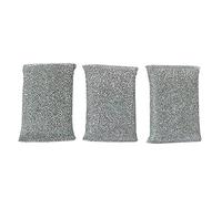 Kela 11647 Pulito Eponge Métallique 3 Pièces Polyester Argent 12,5 x 8 x 2,5 cm