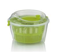 kela Essoreuse à Salade avec Couvercle 24,5cm, Rotation à Gauche et à Droite, Salad Spinner, passoire en Plastique pour essoreuse à Salade ou passoire pour légumes, Fruits, Penne, MAILIN, Vert