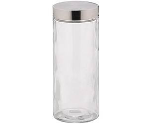kela 17867 Set boîtes hermétique Bera 2,2l en Verre/Acier Inoxydable, Transparent/Argent, 11 x 11 x 27 cm