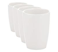 kela 18588 Verre à Dents, céramique, 'Natura', White (Lot de 4)