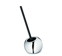 kela 20044 Mara Porte-Papier Toilette et Brosse WC Céramique Argent 16,5 x 16,5 x 41 cm